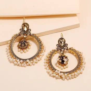 2020 Indické Zlato Jhumki Jhumka Ručné Pearl Perličiek Thajsko Buddha Piercing, Náušnice Vintage Kórejský Fashion Party Šperky Bijoux