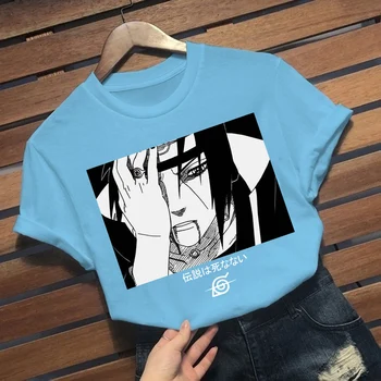 2020 Japonské Anime Naruto itachi Tričko Mužov Hip Hop Grafické T Košele Harajuku Zábavné Unisex Nadrozmerné T-shirt Muž
