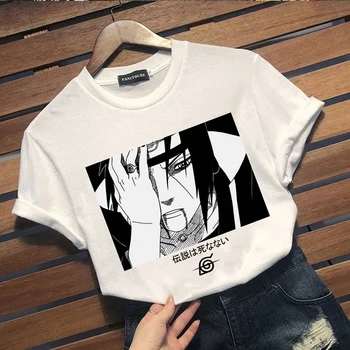 2020 Japonské Anime Naruto itachi Tričko Mužov Hip Hop Grafické T Košele Harajuku Zábavné Unisex Nadrozmerné T-shirt Muž