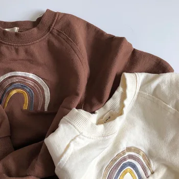 2020 Jeseň a v Zime, Horúca Rainbow Series Dieťa Jumpsuit Kórea baby girl zimné oblečenie