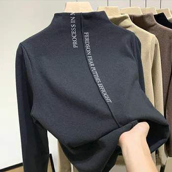 2020 jeseň/zima ženy pulóver luxusný sveter kórejský štýl úsek bežné pulóver módne slim s vysokým krku teplý sveter žena