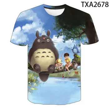 2020 Komiksu, Anime Totoro 3D Print T Shirt Muži, Ženy, Deti Bežné T-shirt Streetwear Kawaii Tee Chlapec Dievča Deti Topy Oblečenie