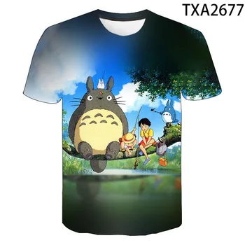 2020 Komiksu, Anime Totoro 3D Print T Shirt Muži, Ženy, Deti Bežné T-shirt Streetwear Kawaii Tee Chlapec Dievča Deti Topy Oblečenie