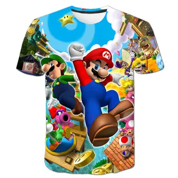 2020 lete Mario chlapčenské oblečenie, Nové Harajuku štýl Klasické hry Mario Bros 3D tlač t-shirts hip hop deti oblečenie Ulice T-shirt