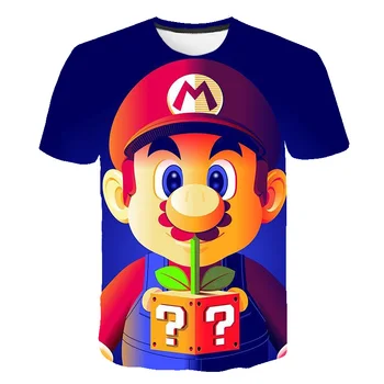 2020 lete Mario chlapčenské oblečenie, Nové Harajuku štýl Klasické hry Mario Bros 3D tlač t-shirts hip hop deti oblečenie Ulice T-shirt
