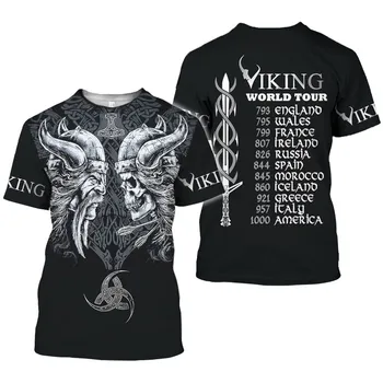 2020 lete novej pánskej viking 3DT tričko tlač oblečenie horúci trend punk t-shirt harajuku pánske top