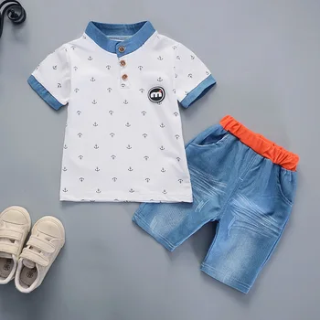 2020 Letné chlapčenské oblečenie sady Baby boy módy tlače T-shirt + šortky 2 kusy detské bavlnené oblečenie set sa