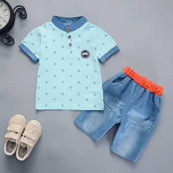2020 Letné chlapčenské oblečenie sady Baby boy módy tlače T-shirt + šortky 2 kusy detské bavlnené oblečenie set sa