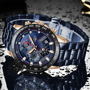 2020 LIGE Nové Módne Ležérne Pánske Hodinky Top Značky Luxusné Náramkové hodinky Quartz Hodiny Nepremokavé Športové Hodinky Mužov Relogio Masculino