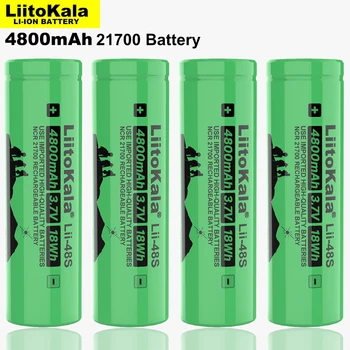 2020 LiitoKala Lii-48S 3,7 V 21700 4800mAh li-lon Nabíjateľná Batéria 9.6 moc 2C Miera Vypúšťania ternární lítiové batérie