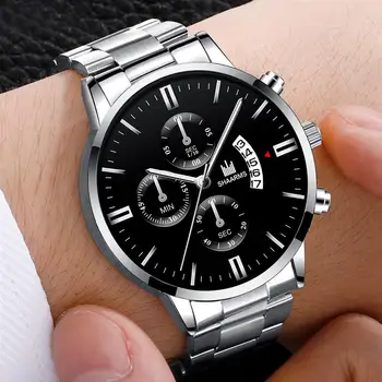 2020 luxusné pánske vojenské business quartz hodinky zlato z nerezovej ocele, remienok pánske hodinky dátum, kalendár muž hodiny Relogio Priame
