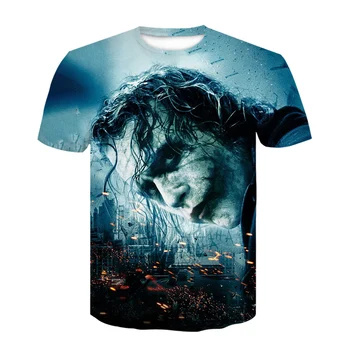 2020 Mens T košele Módy Nové Letné pánske, Krátky Rukáv T-shirt Bežné 3D blue lebka Rock Tričko Pre Muža Plné Tlačené