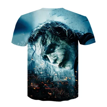 2020 Mens T košele Módy Nové Letné pánske, Krátky Rukáv T-shirt Bežné 3D blue lebka Rock Tričko Pre Muža Plné Tlačené
