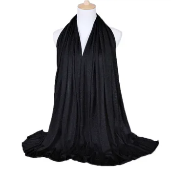 2020 Moslimských žien dres, Šál islamský hidžáb soild bavlnené Šatky foulard femme musulmanhead arabských hlavu zábal šatky foulard