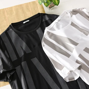 2020 Mužov príležitostné voľné bielizeň t-shirt priedušná a pohodlná tlač módne trendy biele tričko značky letné tričko pánske