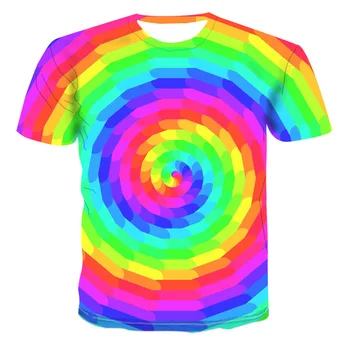 2020 mužov závrat hypnotické 3D t-shirt pánske letné T-shirt 3D vytlačené T-shirt krátkym rukávom tesné tričko pánske / dámske strany