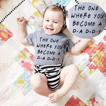 2020 Módne Baby Chlapci, Dievčatá Bežné Remienky Lete Krátky Rukáv List Tlač Tenké Časti Novorodenca Oblečenie Šedá Onesie