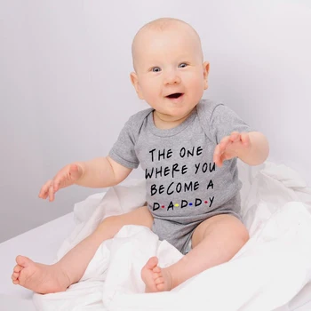 2020 Módne Baby Chlapci, Dievčatá Bežné Remienky Lete Krátky Rukáv List Tlač Tenké Časti Novorodenca Oblečenie Šedá Onesie