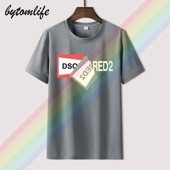 2020 Módne DSQ2 Papier Logo Bežné T Shirt pánske Letné Čierne Bavlna Krátke Rukávy O-neck Tee Košele, Topy Tee Unisex Tlač