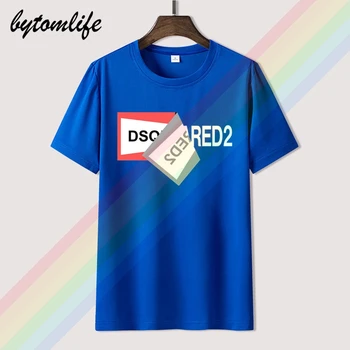 2020 Módne DSQ2 Papier Logo Bežné T Shirt pánske Letné Čierne Bavlna Krátke Rukávy O-neck Tee Košele, Topy Tee Unisex Tlač