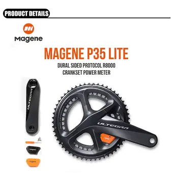 2020 Najnovšie Magene Ultegra R8000 Cestný Bicykel Power Meter P35 Lite Dual Side Crank Arm Power Meter nepremokavé Cyklistické Svetlo hmotnosť