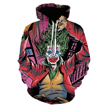 2020 Novinka Joker 3d Kapucňou Mužov Joker Poker Mužov Vysokej Kvality, Mikina s Kapucňou, Zábavné Mikina Hip Hop Pánske Oblečenie Hoodie
