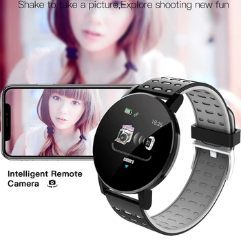 2020 Nové 119plus Farebný Dotykový Displej 3D Športové Hodinky Krokomer Smart Hodinky Fitness Srdcového tepu Ženy Hodiny Smartwatch