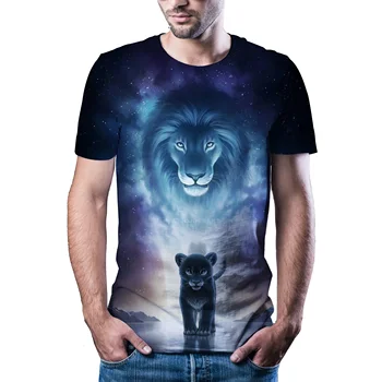 2020 nové 3D prírodné zábava t-shirt pánske hot značky mužov voľný čas zviera 3D tlač t-shirt pánske oblečenie T-shirt lete Ázijské veľkosť