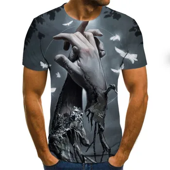 2020 Nové 3D t shirt Ženy Muži Lebky tričko Tlač Letné Topy Bežné Tričká Krátky Rukáv Streetwear