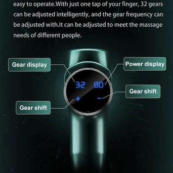 2020 Nové 7800r LCD Displej Masáž Zbraň Cvičenie Svalov Elektrické Masér na Tele, Krku a dekoltu Vibrátor Hlboké prípravkov na Chudnutie, Formovanie