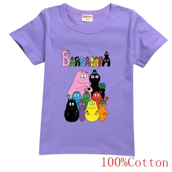 2020 Nové Barbapapa Dieťa Boys bavlna Top 3d Tlač Tričko Deti Letné Oblečenie Dievčatá Tričká Unisex Lete Streetwear
