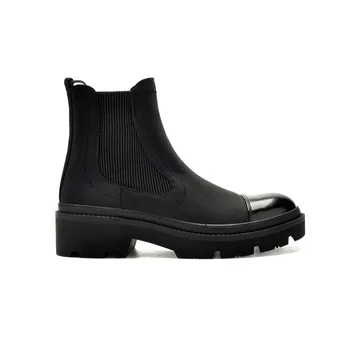 2020 Nové Chelsea Boots Elastické Pančuchy, Topánky Pre Ženy Kolo prst Hrubé-soled Skladaný, Topánky, Členkové topánky