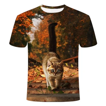 2020 nové cool T-shirt mužov a žien roztomilý 3D T-shirt vytlačené zvierat mačka krátkym rukávom letné tričko T-shirt XXS-6XL