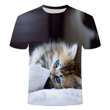 2020 nové cool T-shirt mužov a žien roztomilý 3D T-shirt vytlačené zvierat mačka krátkym rukávom letné tričko T-shirt XXS-6XL