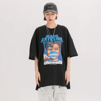 2020 Nové Dámske Módne Harajuku Kawaii Roztomilý Kreslený T Shirt Dámske Oblečenie Nadrozmerné Zábavné Grafické Tees Ženy Letné Topy