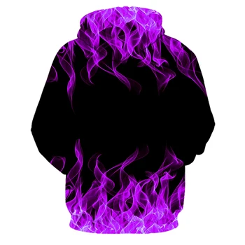 2020 nové farebné fialový plameň hoodie 3D mikina muži/ženy s kapucňou jeseň a v zime zábavné kabát pánske oblečenie bundy mikiny