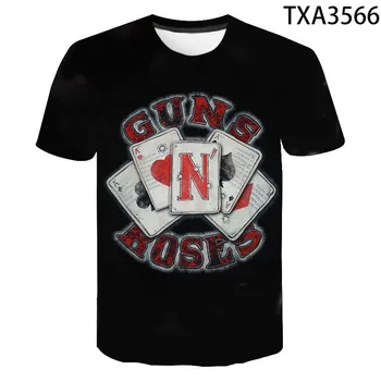2020 Nové Guns N Roses Kapela 3D Print T Shirt Muži, Ženy, Deti Móda Harajuku Zábavné Pohode Tee Streetwear Hip Hop Topy