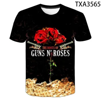 2020 Nové Guns N Roses Kapela 3D Print T Shirt Muži, Ženy, Deti Móda Harajuku Zábavné Pohode Tee Streetwear Hip Hop Topy