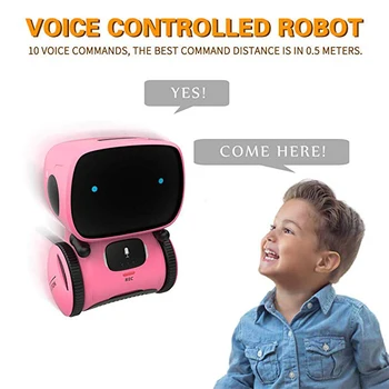 2020 Nové Hračky Ružový Robot Inteligentný Robot Hračka Tanec Spievať Opakovanie Záznamník Touch Ovládania Hlasové Ovládanie Darček Hračka pre Deti Age3+
