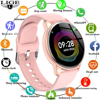 2020 Nové inteligentné hodinky ženy Spánku Krvného tlaku, tepovej frekvencie SmartWatch Mužov pre iphone a Android reloj inteligente +Box