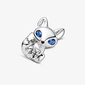 2020 nové Jeseň Príchodu Roztomilé Modré Oči Fox Charms Korálky Fit Pôvodné Pandora Prívesky Náramok Šperky Darček