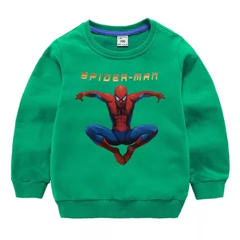 2020 Nové Jeseň Zima Velvet Sveter Deti Spiderman Tlač Mikina Detská Teplá Základná Zimné detské Oblečenie