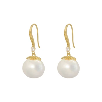 2020 nové klasické Barokový oválne perly visiace dámske Náušnice celebrity elegantné šperky sexy dievčat, nezvyčajné doplnky strany
