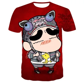 2020 nové letné T-shirt detské oblečenie anime crayon Shinchan módy-krátke rukávy bežné chlapec-dievča priedušná malá veľkosť T-