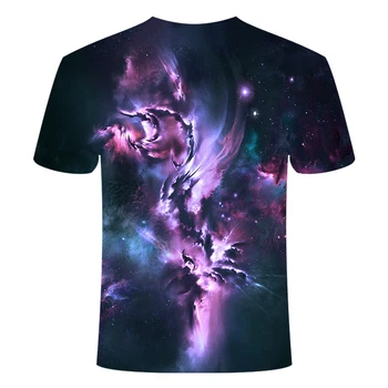 2020 Nové Letné Štýl Mens T-Shirt Farebné Galaxy Priestor Psychedelic Kvetinový 3D Tlač Ženy/Muži Tričko Hip Hop Bežné Tees Topy