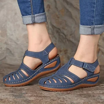 2020 nové Letné ženy Sandále Šitie Pracky pohodlné Bežné Duté z klin platformu sandále dámske Topánky Plus veľkosť sandále
