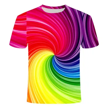 2020 nové ležérne pánske T-shirt letné módy-krátke rukávy 3D kolo krku top visual vzor tričko nadrozmerné muž T-shirt 110-6XL