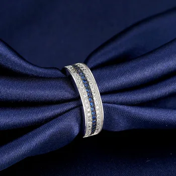 2020 nové modrá strieborná farba kolo 925 sterling silver večnosti kapela krúžok pre dievča milovníkov love party darček šperky veľkoobchod R5719