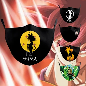 2020 Nové Módne Anime Z Tváre, Úst Masky Unisex Deti, Dospelých Japonsko Kreslené Goku Anime Vytlačiť Opakovane Tvár Textílie Masky