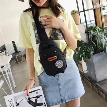 2020 nové módne roztomilý hrudníka taška malá kórejských žien messenger taška kačica plátno taška taška cez rameno crossbody tašky lacné ženy taška